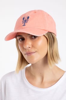 Tabby Embroidered Twill Cap Flamingo