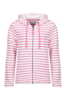 Catalina Striped Full Zip Hoodie Peony