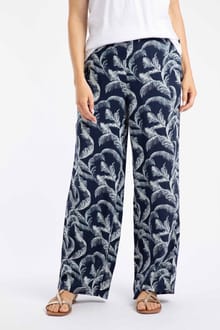 Mounira Printed Wide Leg Trousers Ink