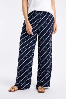 Mounira Printed Wide Leg Trousers Moonlight Blue