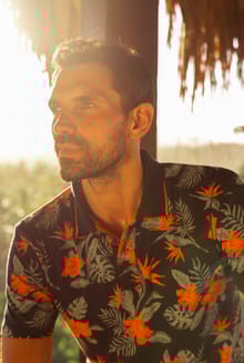 Sarat Organic Cotton Printed Polo Shirt