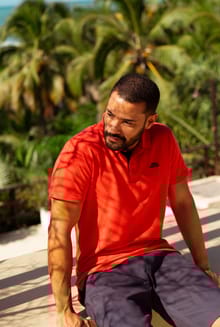 Miles Pique Polo Shirt Radical Red