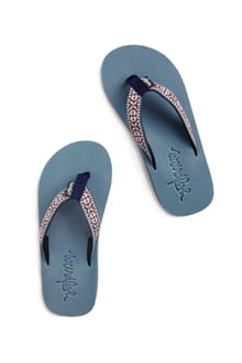 Adila Braided Flip Flops Navy