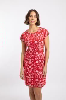 Tallahassee Printed Jersey Dress Rich Red