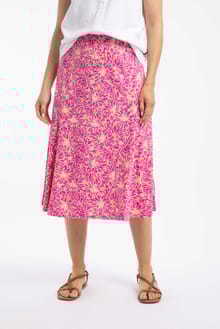 Romaro Printed Jersey Midi Skirt Gerbera