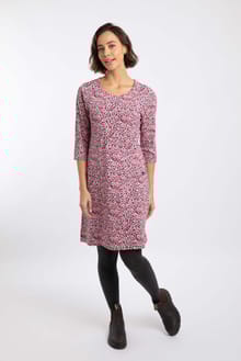 Starshine Printed Jersey Dress Begonia Pink