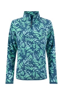 Rory 1/4 Zip Printed Microfleece Majolica Blue