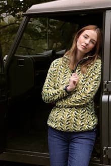 Reena 1/4 Zip Printed Microfleece