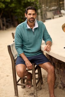 Cruiser 1/4 Zip Macaroni Sweatshirt