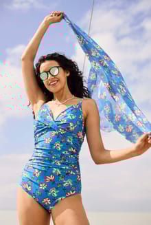 Penelope Eco Printed Swimsuit  Blue