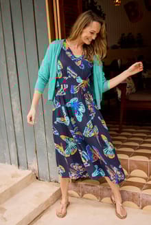 Dilsha Printed Viscose Midi Dress