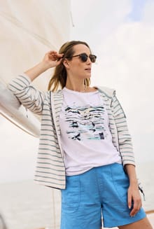 Catalina Striped Full Zip Hoodie