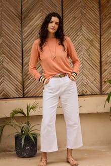 Soulina Wide Leg Cropped Denim Jeans