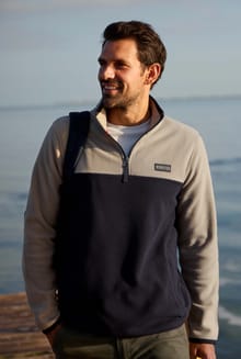 Tristan 1/4 Zip Colour Block Microfleece