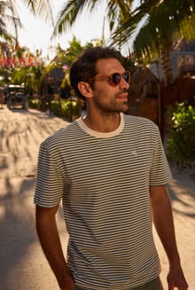 Adair Super Soft Striped T-Shirt Army Green