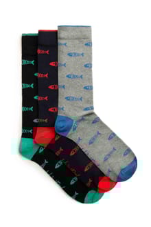 Ronan Branded Bones Sock 3pk Multi