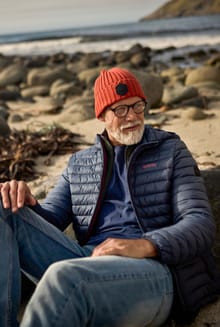 Flete Lightweight Showerproof Padded Hooded Jacket Navy