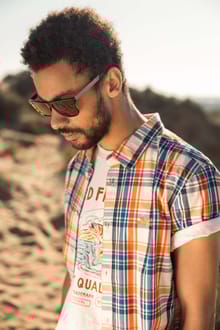 Judd Short Sleeve Check Shirt Light Cream