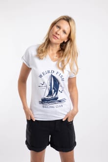 West Coast Front Print Graphic T-Shirt White