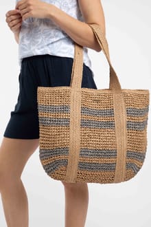 Elver Raffia Tote Bag Natural