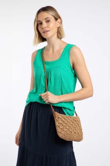 Merritt Raffia Cross Body Bag Natural