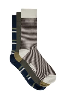 Wyatt Patterned Socks 3 Pack Basil