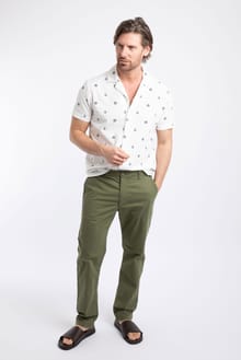 Freddie Super Soft Chino Trousers Ginko Green