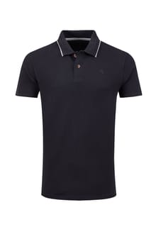 Powell Textured Polo Shirt Midnight