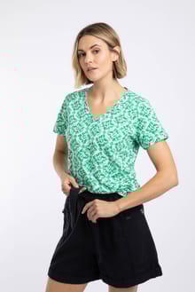 Merica Printed Jersey T-Shirt Beach Glass