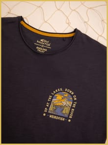 Rivers Back Print Angling Trust Graphic T-Shirt Navy