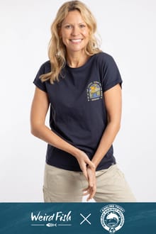 Rivers Back Print Angling Trust Graphic T-Shirt Navy