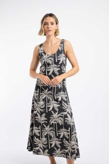Tivoli Printed Jersey Dress Black