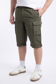 Summersville 3/4 Length Ripstop Cargo Shorts Basil