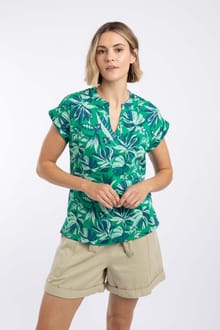 Alia Printed Jersey T-Shirt Cactus Green