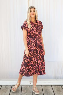 Artemis Printed Jersey Shift Dress Sunset