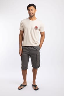 Summersville 3/4 Length Ripstop Cargo Shorts Dark Grey