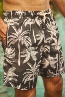 Orcha Printed Swim Shorts Black
