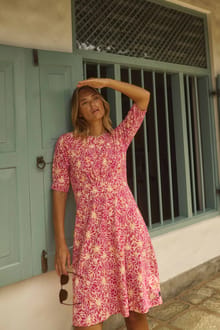 Cassandra Jersey Swing Dress Gerbera