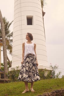 Cassis Printed Tiered Skirt Nightshade