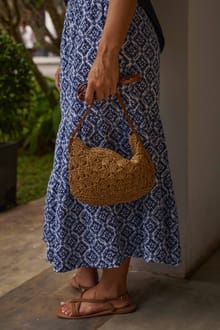 Merritt Raffia Cross Body Bag Natural
