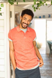 Indy Slub Polo Shirt Dark Coral