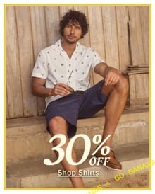30% off shirts