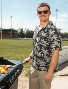 Holborn Printed Hawaiian Shirt Black