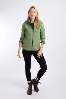 Ariana Full Zip Grid Fleece Irish Moss