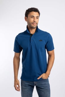 Miles Pique Polo Shirt Estate blue