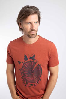 Woodsman Front Print Graphic T-Shirt Maple Brown