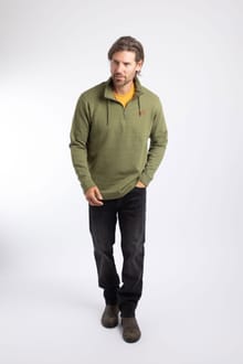 Brampton 1/4 Zip Sweatshirt Olive Moss