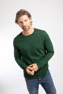 Fins Branded Long Sleeve T-Shirt Pine