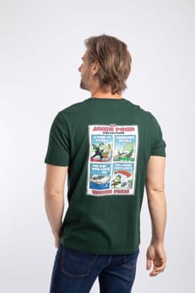 James Pond Back Print Artist T-Shirt Beetle Green