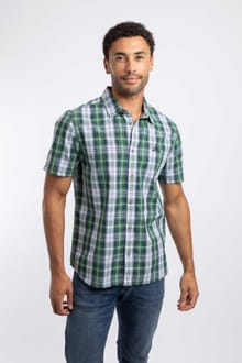 Judd Short Sleeve Check Shirt Irish Moss